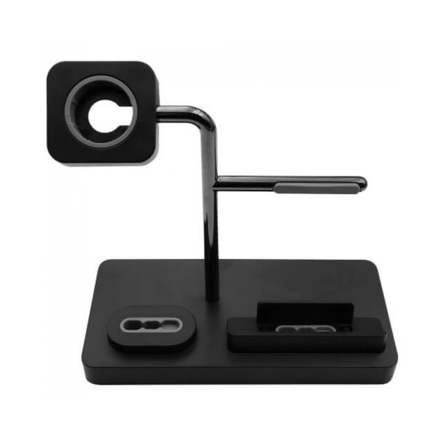 Подставка Macally 3 в 1 for Apple Watch / iPhone / AirPods - Black (MWATCHSTAND3)